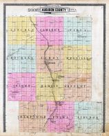 Audubon County Outline Map, Audubon County 1900